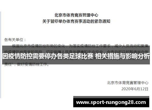 因疫情防控需要停办各类足球比赛 相关措施与影响分析